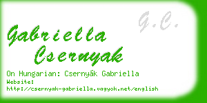 gabriella csernyak business card
