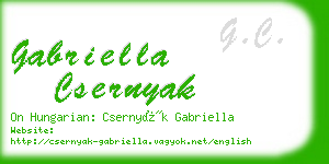 gabriella csernyak business card